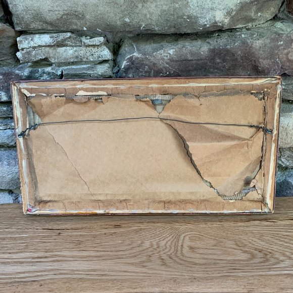 VTG Needlepoint Grist Mill Snow Water Wheel Winter Landscape Stitchery Barn - Picture 8 of 8